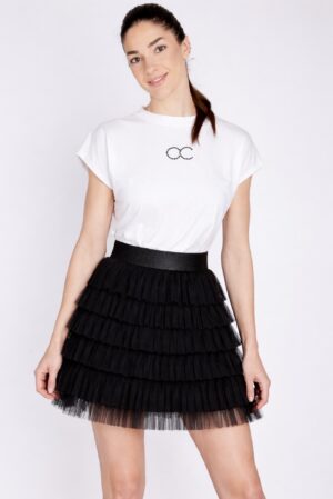 Layered Tulle Mini Skirt